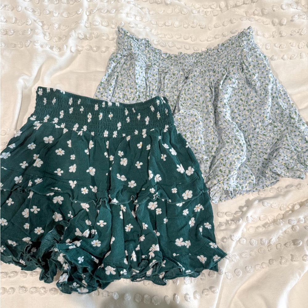 two pack of floral skirts from pacsun and target (wild fable)